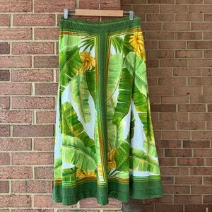 Farm Rio Fresh Forest Scarf Midi Skirt